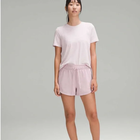 Lululemon Love Crewneck T-Shirt 20 Heathered Meadowsweet Pink - Picture 4 of 6